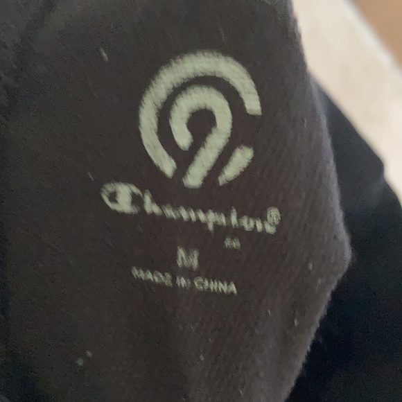 💜$5ifbundle3 champion black jogger pant with zipper details men's size M - Picture 16 of 16